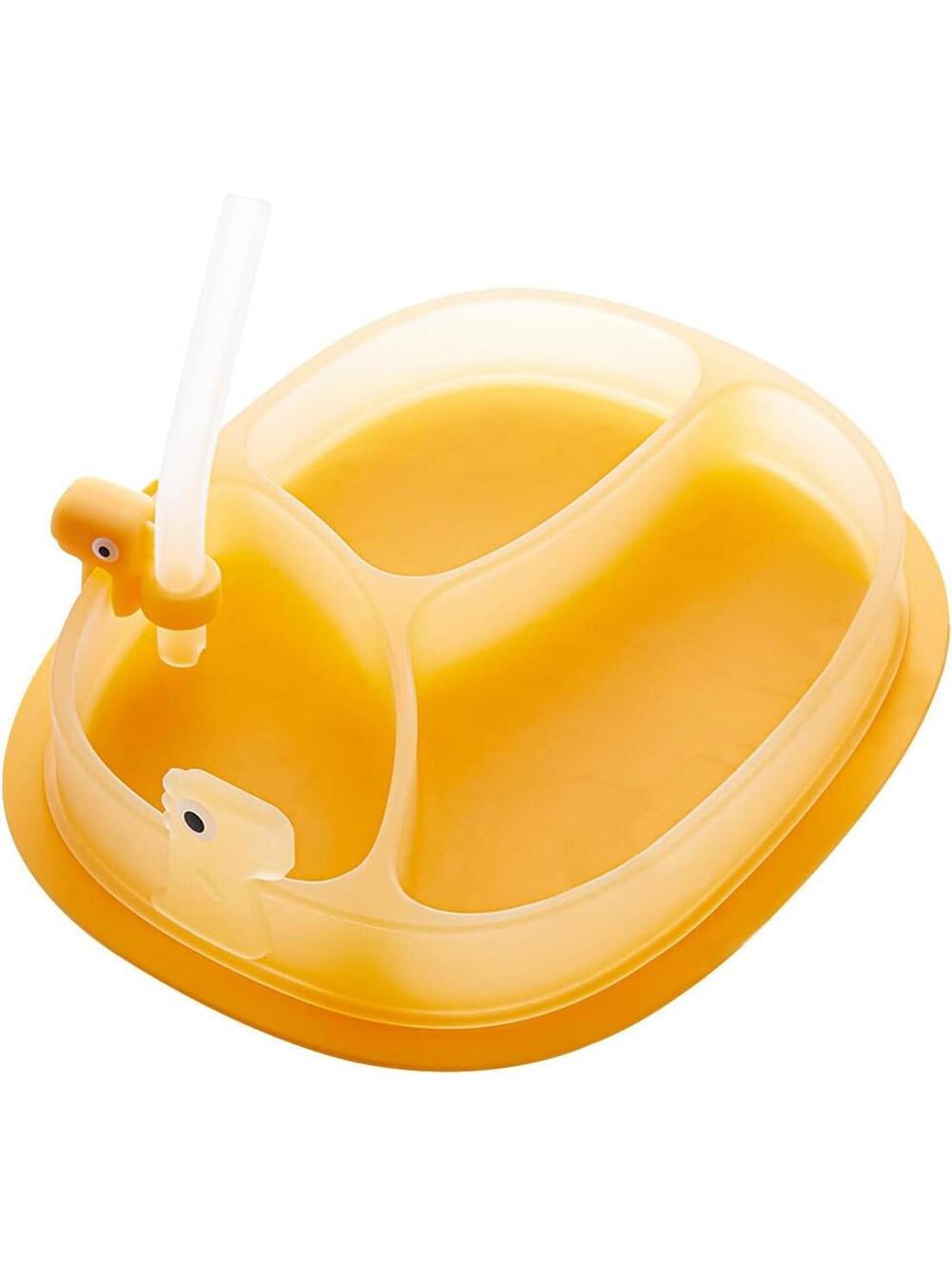 Babycare Dinosaur Suction Plate for Baby with Straw